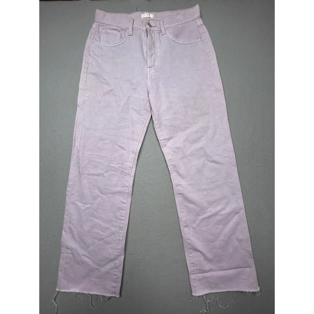 7 For All Mankind Straight Leg Denim Jeans Lavender Purple Waist 29 Womens